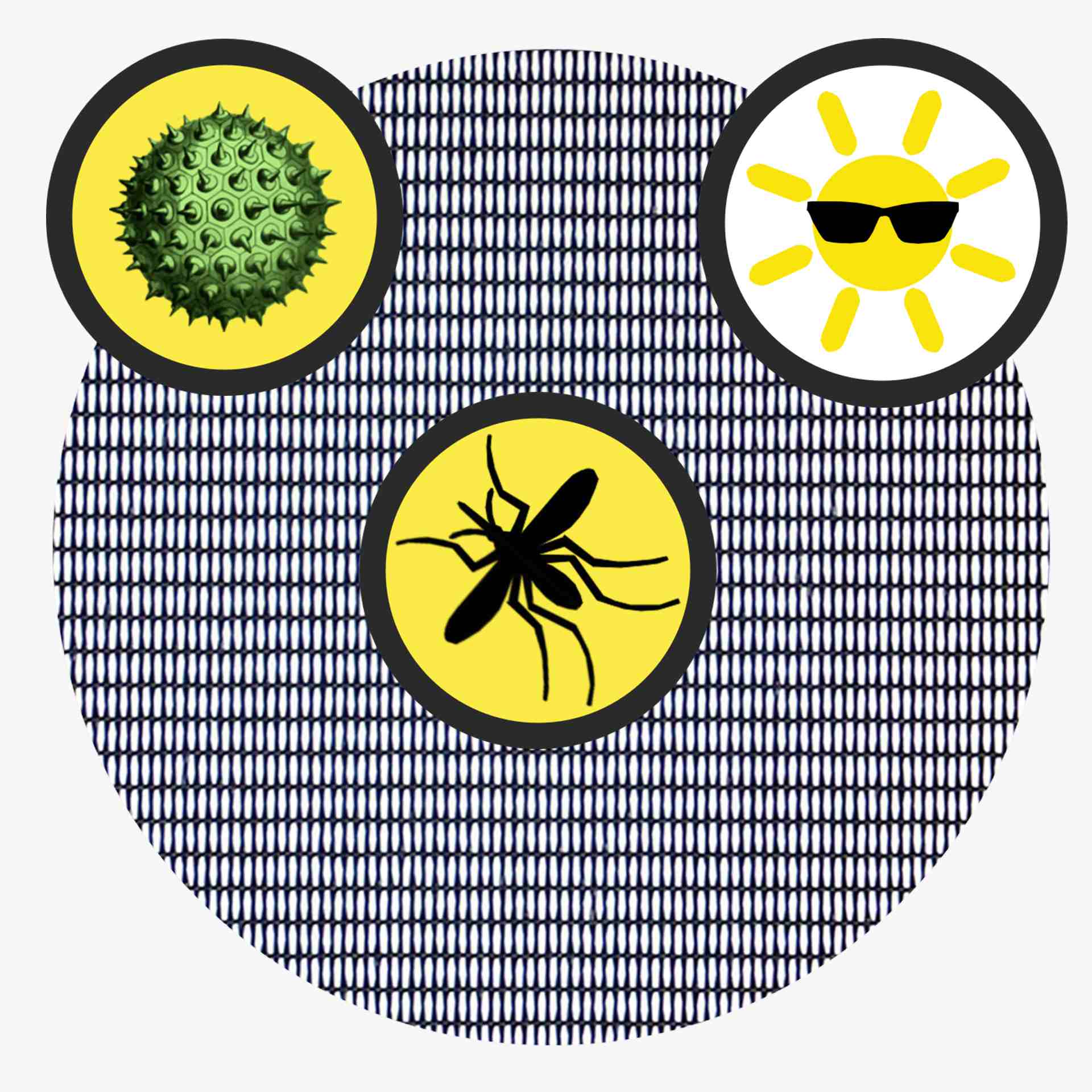 ein Stoffdetailbild vom Pollenschutz