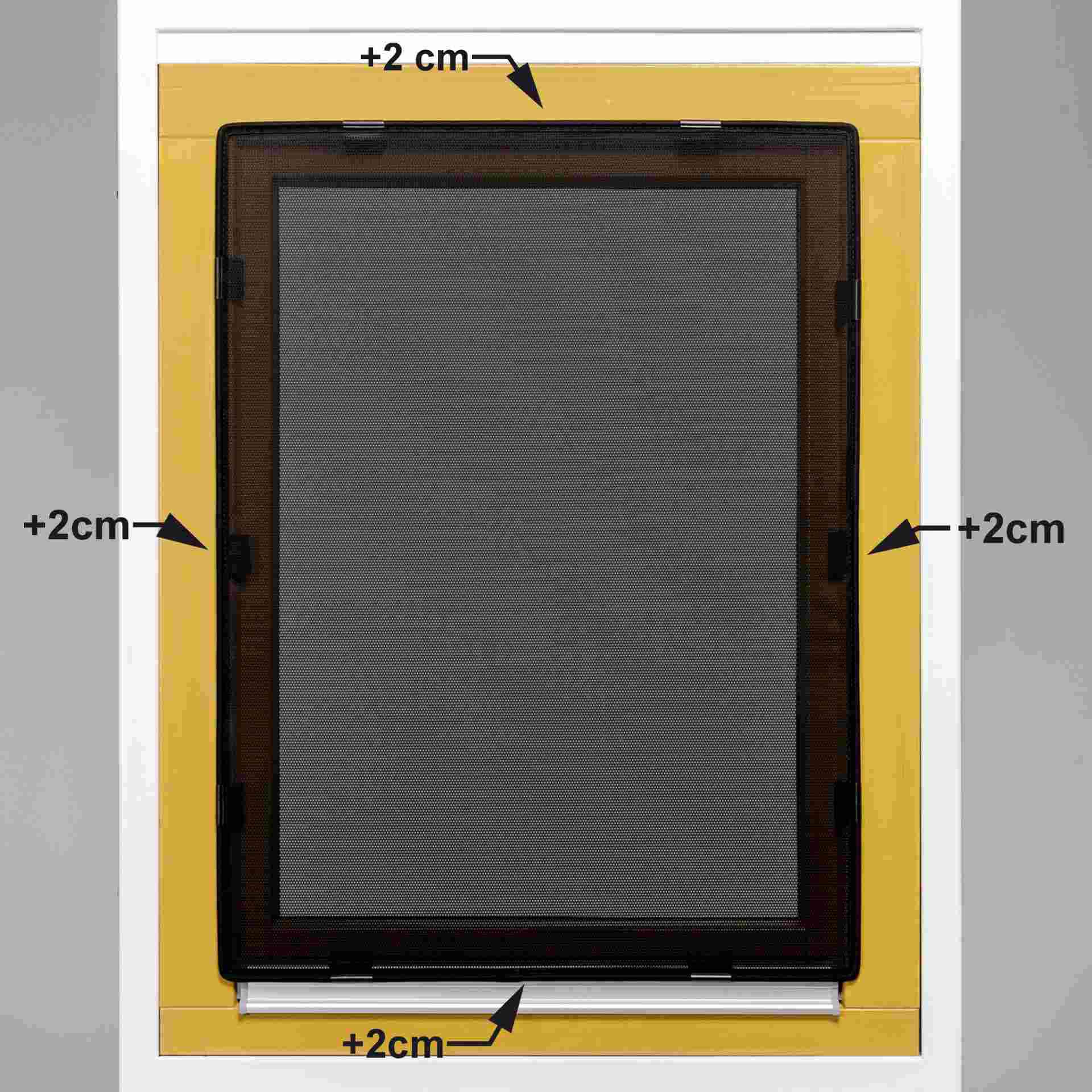 2 cm muss um den WinClip Multi am Fenster herum Platz sein