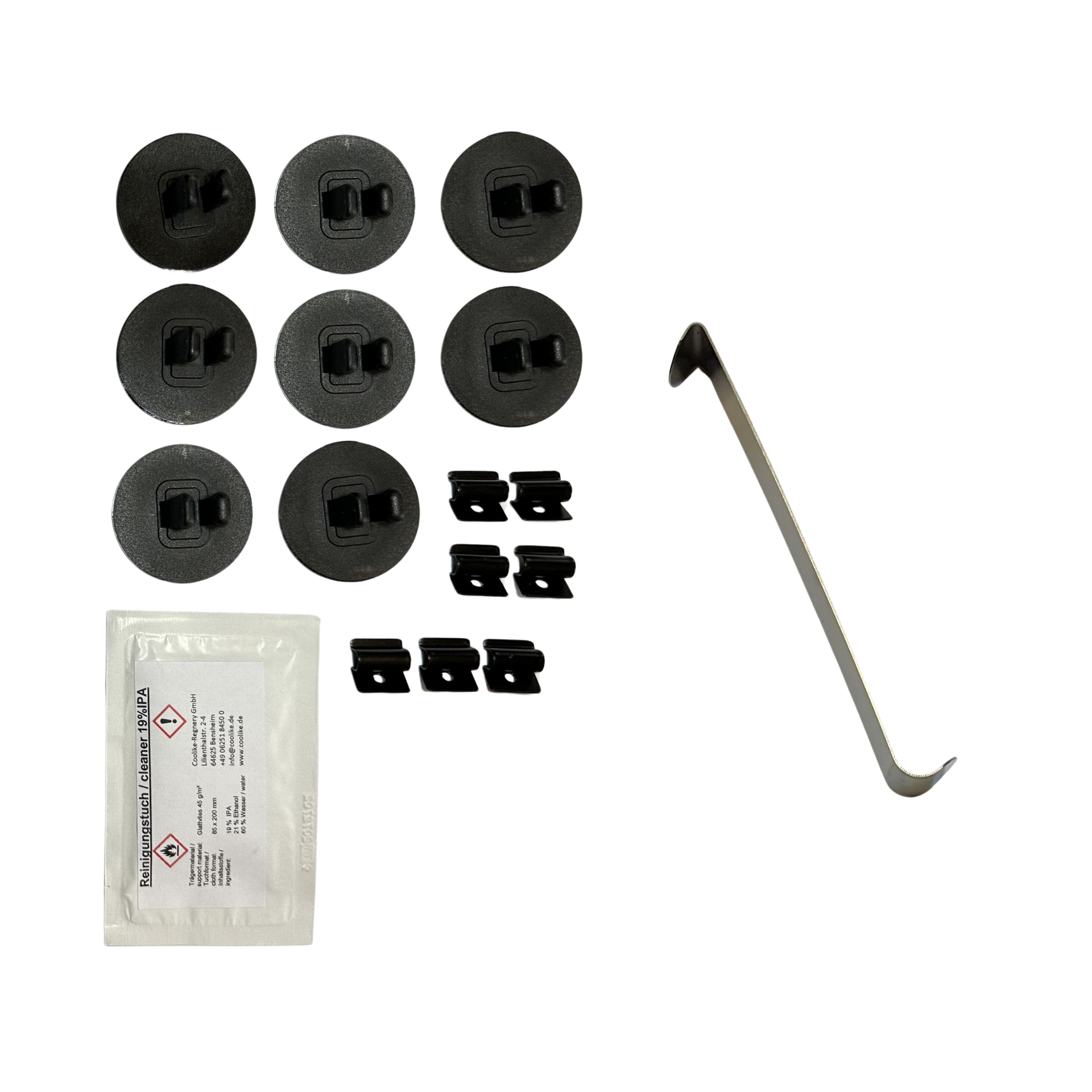 a holder set with installation aid for volvo v70 and xc70 3 variant