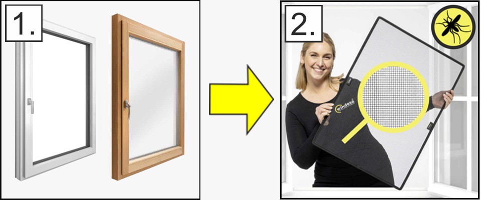 der erste und zweite Schritt des Bestellvorgangs eines WinClips