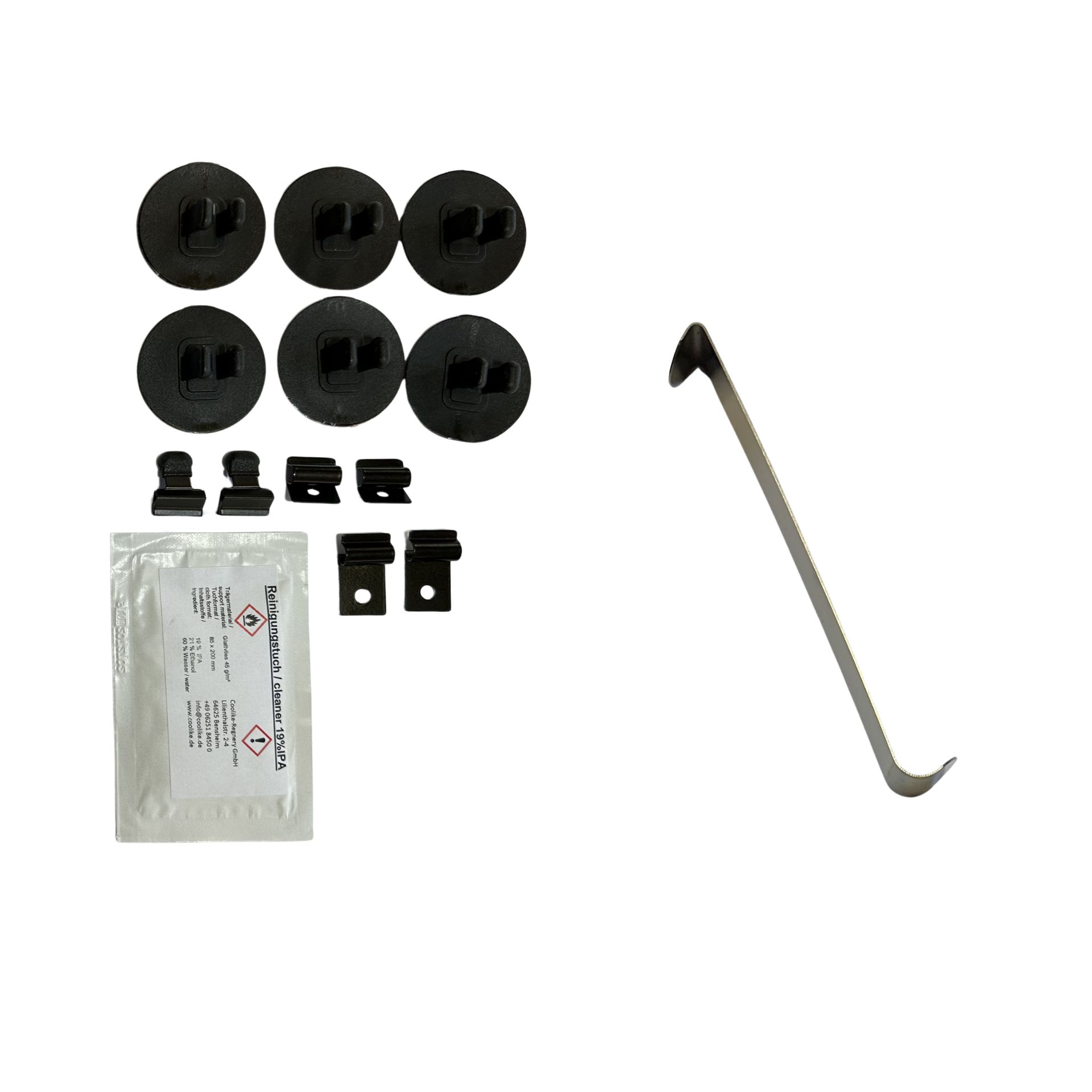 ein Halterset mit Einbauhilfe für Mercedes GLC