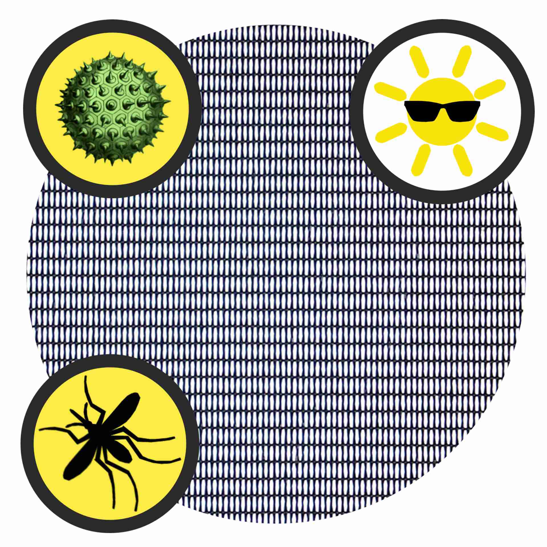 ein Stoffdetailbild vom Pollenschutz