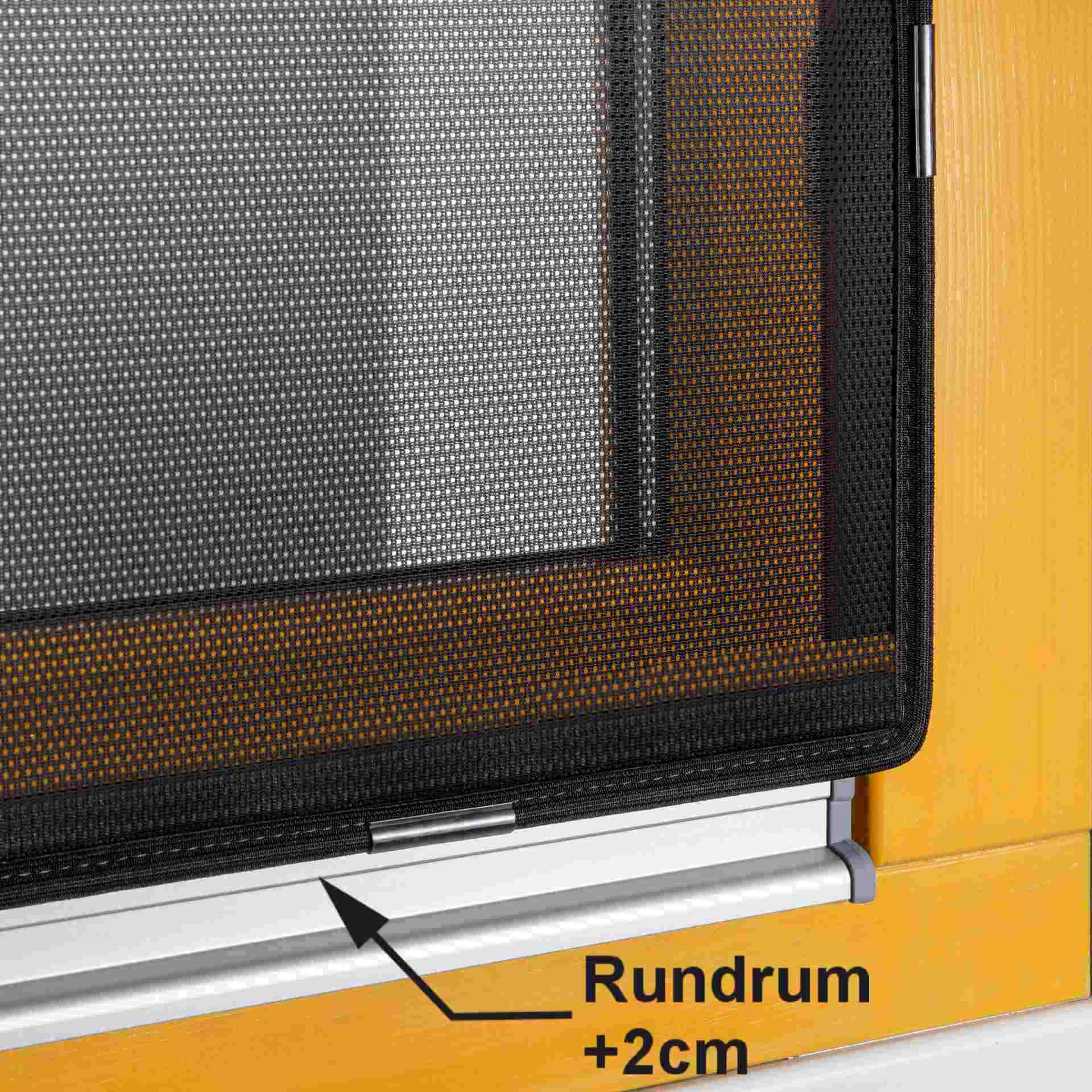 2 cm muss um den WinClip Multi am Fenster herum Platz sein